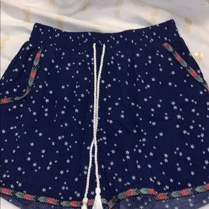 NEVER WORN Francesca’s star shorts